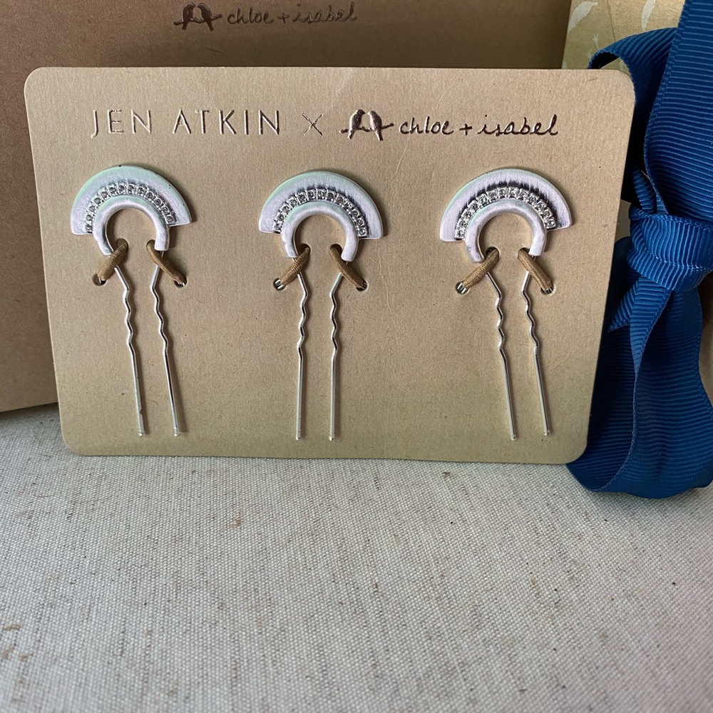 💥💥NWT Jen Atkin x C+I Crystal Pavè Fan Pin Set